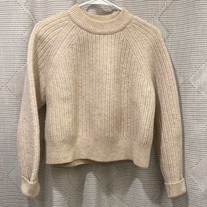 Cream Uniqlo U wool sweater
